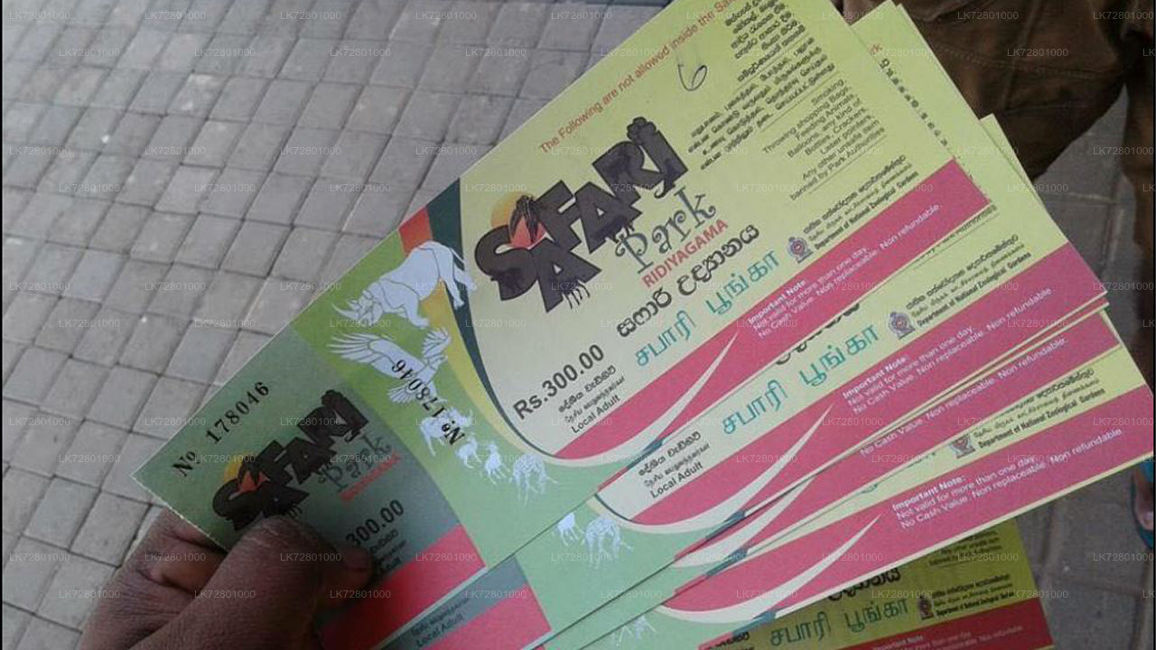 Ridiyagama Safari Park Entrance Tickets