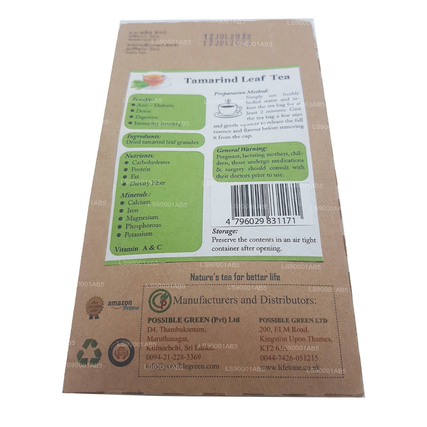 Lifetone Tamarind Leaf Tea (30g) 20 Tea Bags