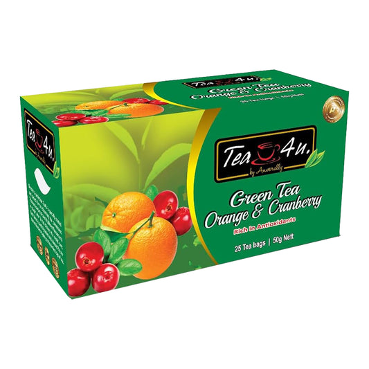 Tea4U Green Tea Orange & Cranberry (50g) 25 Tea Bags