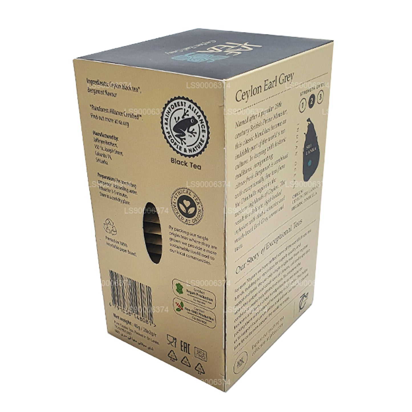 Jaf Tea Ceylon Earl Grey Foil Envelop Tea Bag (40g)