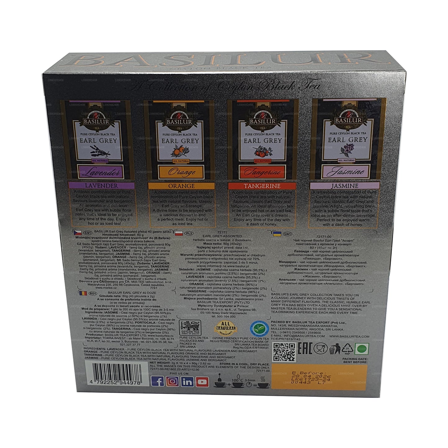 Basilur Earl Grey Collection Assorted (80g)