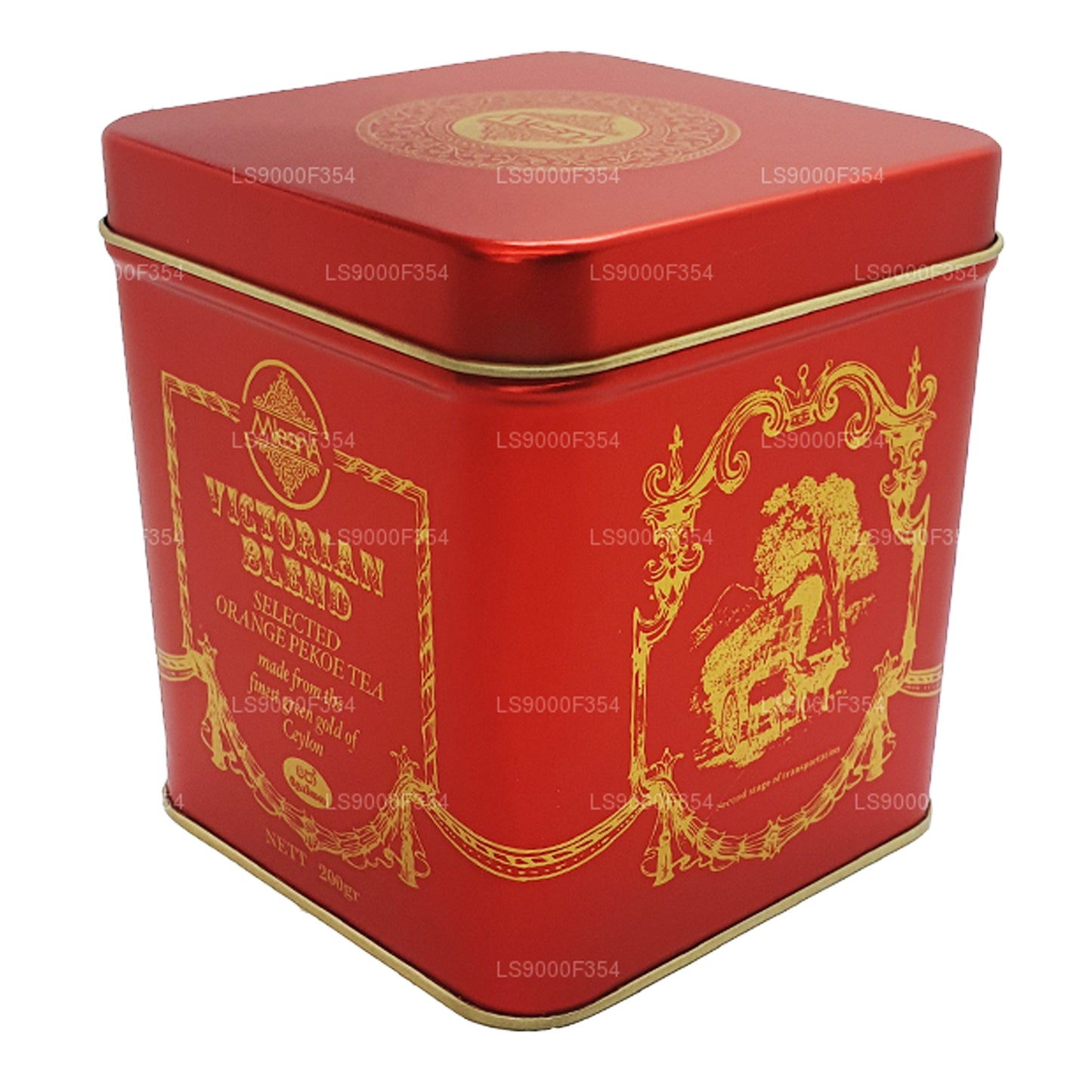 Mlesna Victorian Blend OP Grade Leaf Tea Red Metal Caddy