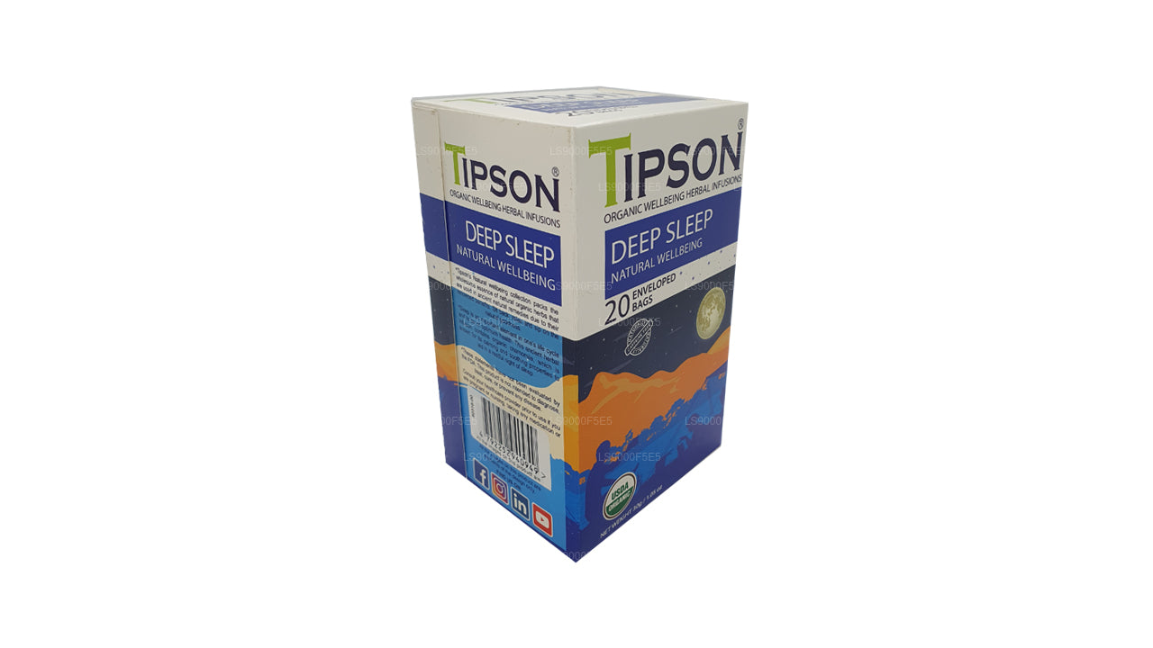 Tipson Organic Deep Sleep Natural Wellbeing 20 Enveloped Bags (30g)