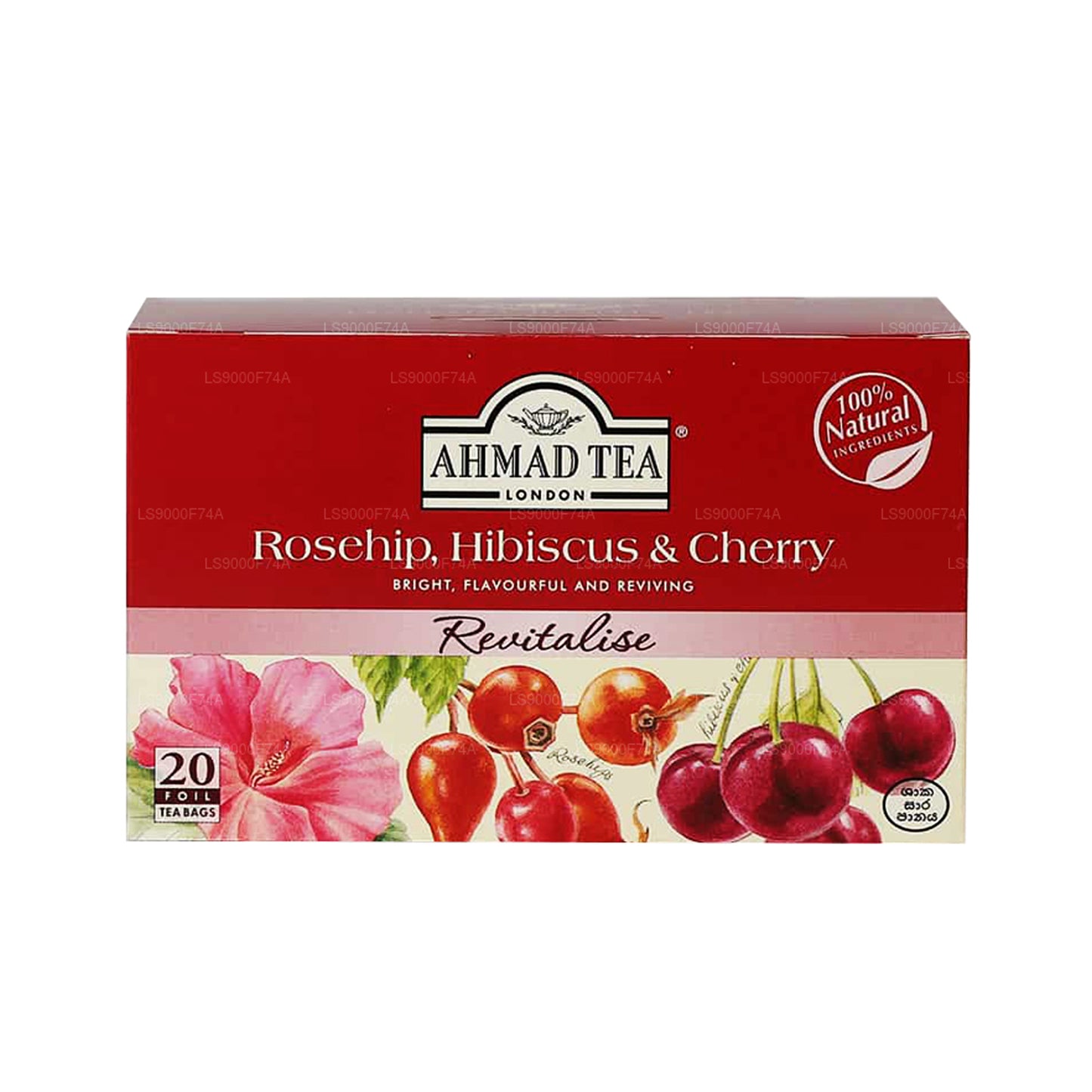 Ahmad Tea Rosehip, Hibiscus & Cherry 20 Foil Tea Bags (40g)