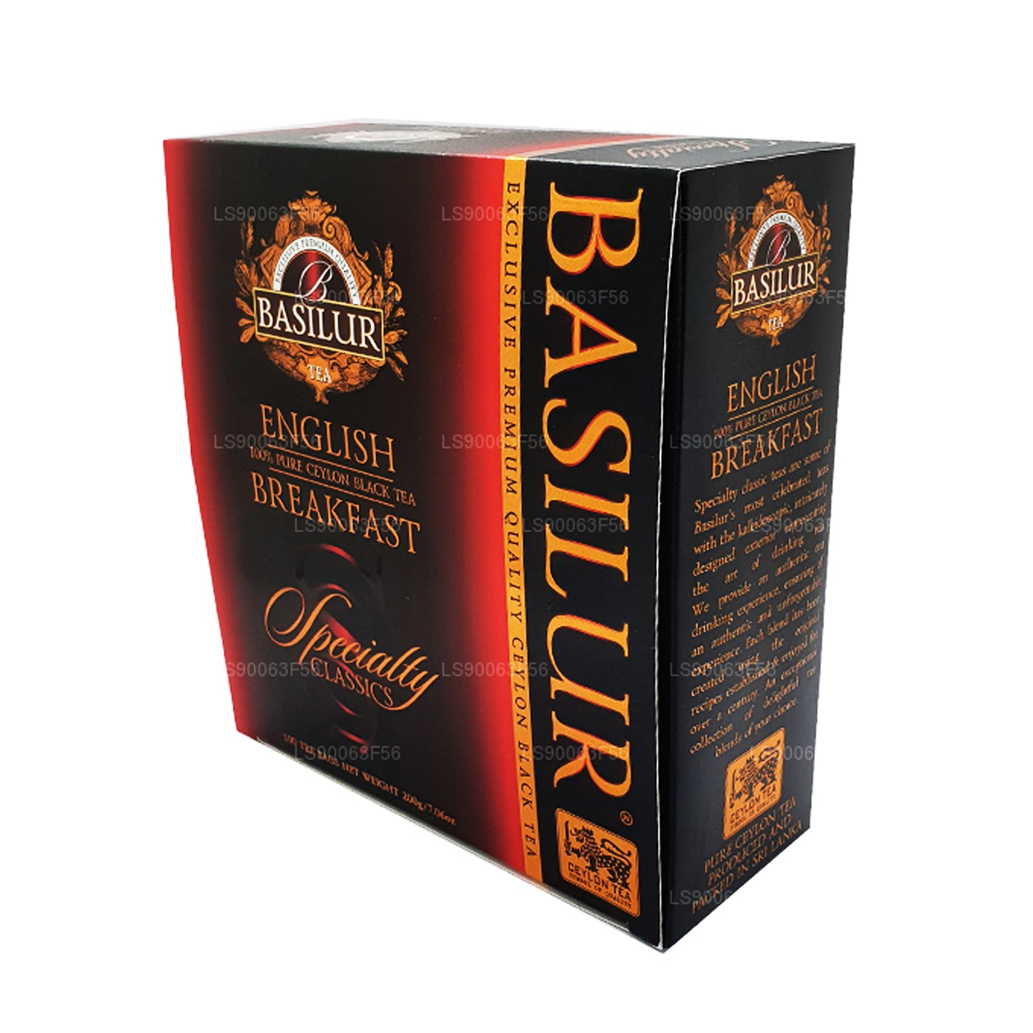 Basilur English Breakfast Pure Ceylon Black Tea (200g) 100 Tea Bags