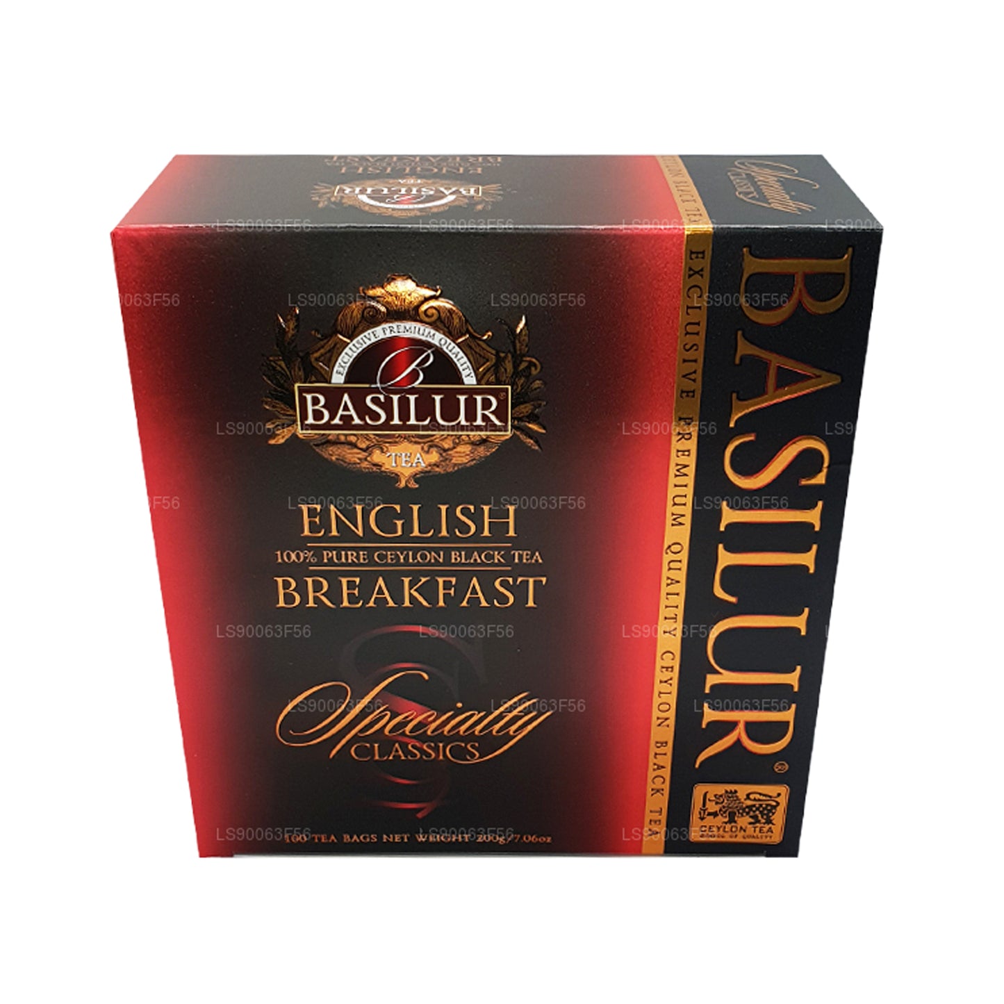 Basilur English Breakfast Pure Ceylon Black Tea (200g) 100 Tea Bags