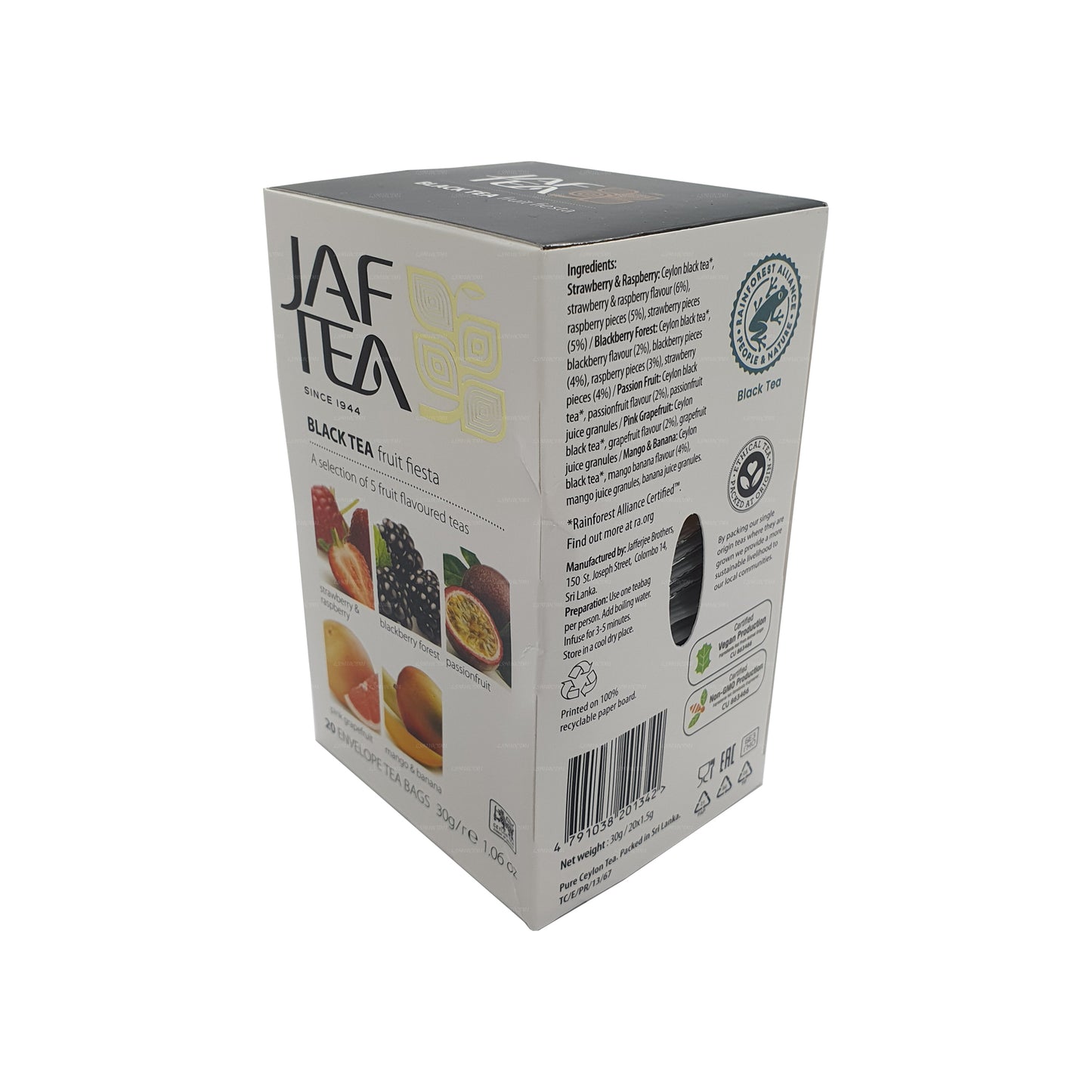 Jaf Tea Fruit Fiesta Black Tea (30g) 20 Envelope Tea Bags