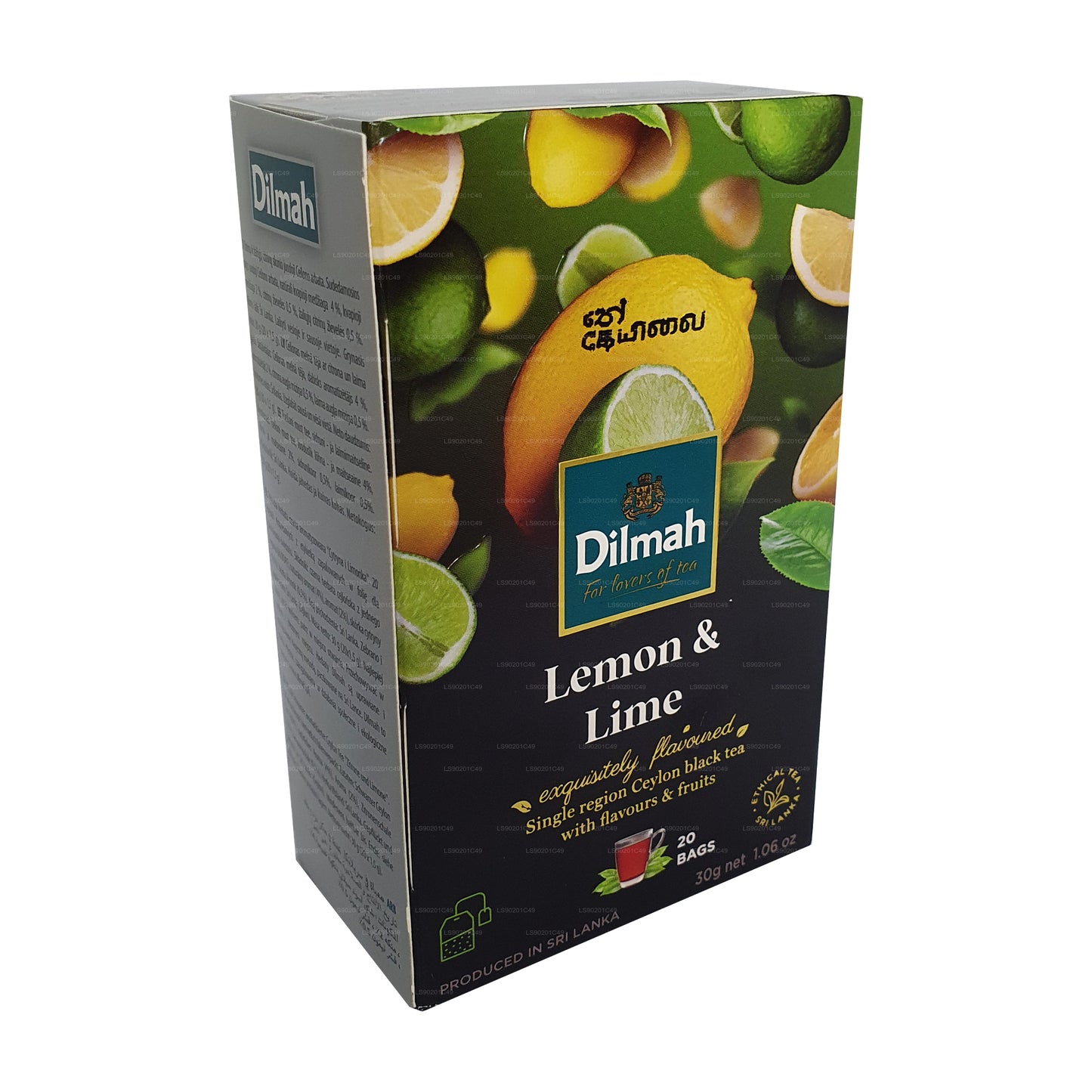 Dilmah Lemon and Lime Flavored Tea (30g) 20 Tea Bags