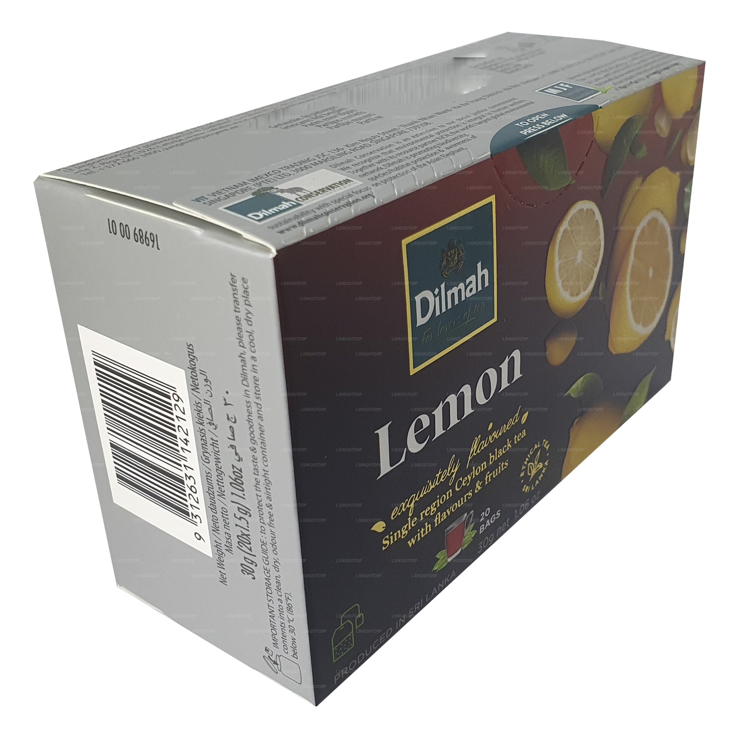 Dilmah Lemon Flavored Tea (30g) 20 Tea Bags