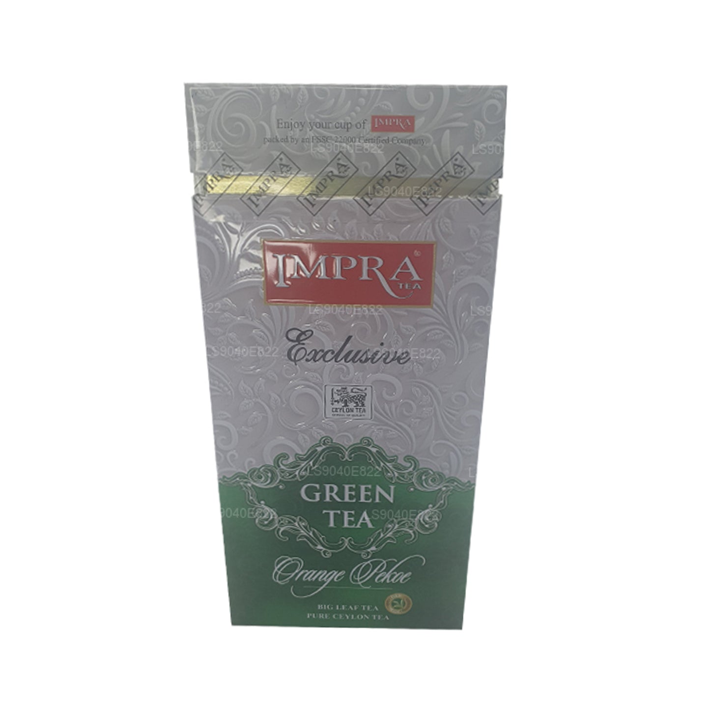 Impra Exclusive Big Leaf Green Tea, Orange Pekoe (200g) Caddy