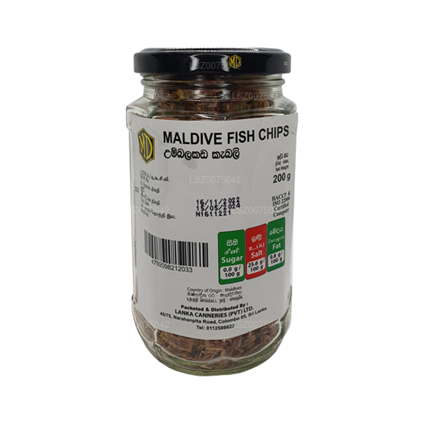 MD Maldive Fish Chips Bottle (200g)