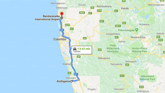 Aluthgama City to Colombo Airport (CMB) Private Transfer