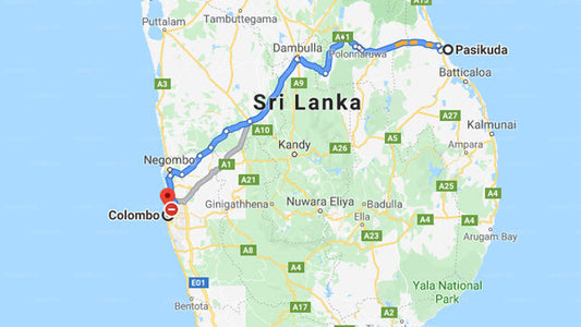 Pasikuda City to Colombo City Private Transfer