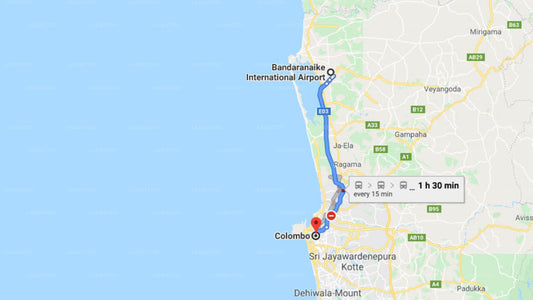 Transfer between Colombo Airport (CMB) and Casa, Colombo