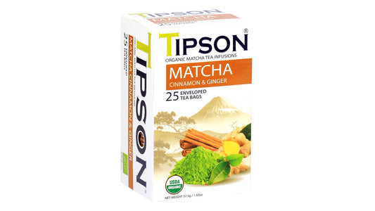 Tipson Tea Organic Matcha Cinnamon & Ginger (37.5g)