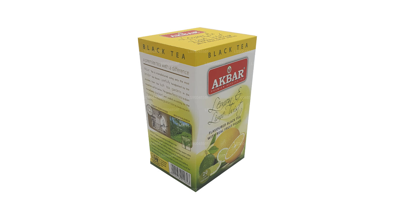 Akbar Lemon and Lime Twist Tea (40g) 20 Tea Bags